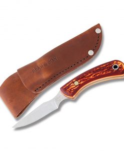 Bear & Son Stag Delrin Ergonomic Caper Fixed Blade Knife #SD42