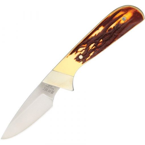 Bear & Son Stag Delrin Skinner Knife With Delrin Stag Handle #SD82