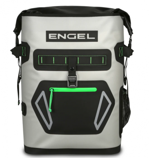 Engel Roll Top High Performance Backpack Cooler - Light Gray/Lime #BP25-LG Lime