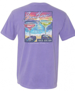 Southern Fried Cotton Sunset Sippin' SS T-Shirt