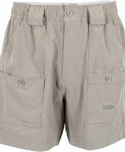Aftco Men's Stretch Original Fishing Shorts - Long - Khaki #0546830406