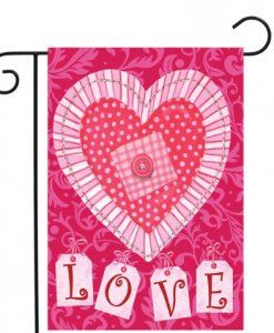 Briarwood Lane Patchwork Heart Valentine's Day Garden Flag #GFBL-G00296