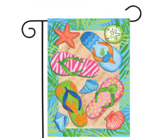 Briarwood Lane Tropical Flip Flops Summer Garden Flag