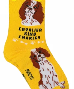 Foozys Brand Ladies Cavalier King Charles Dog Socks #FCC-08