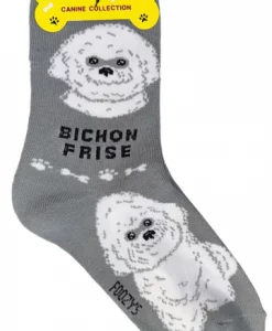 Foozys Ladies Bichon Frise Dog Socks #FCC-04