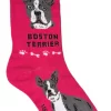 Foozys Ladies Boston Terrier Dog Socks #FCC-05