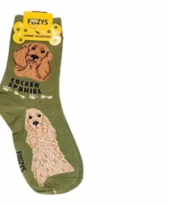 Foozys Ladies Cocker Spaniel Dog Socks #FCC-10