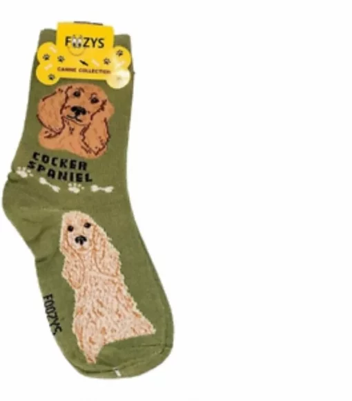 Foozys Ladies Cocker Spaniel Dog Socks #FCC-10