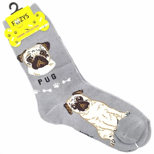 Foozys Unisex Crew Pug Socks #FCC-31