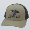 Southern Snap Woodie Trucker Hat - Khaki/Brown #739845373429