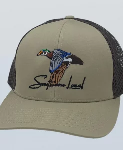 Southern Snap Woodie Trucker Hat - Khaki/Brown #739845373429