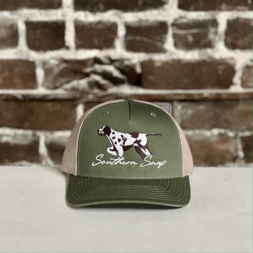 Southern Snap Signature Hunting Pointer Hat - Green/Tan