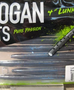 Googan Baits Lunker Log 4" Black Blue Flake #GLL-4-BLB