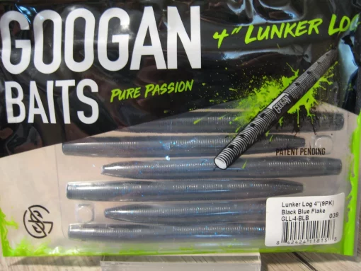 Googan Baits Lunker Log 4" Black Blue Flake #GLL-4-BLB