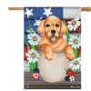 Briarwood Lane American Lab Patriotic House Flag #HFBL-H01237