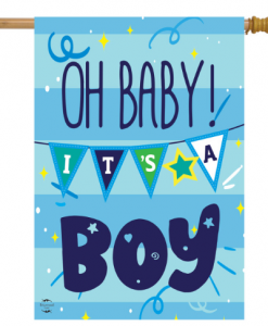 Briarwood Lane Baby Boy Double-Sided House Flag #HFBL-H01805