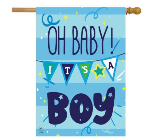 Briarwood Lane Baby Boy Double-Sided House Flag #HFBL-H01805