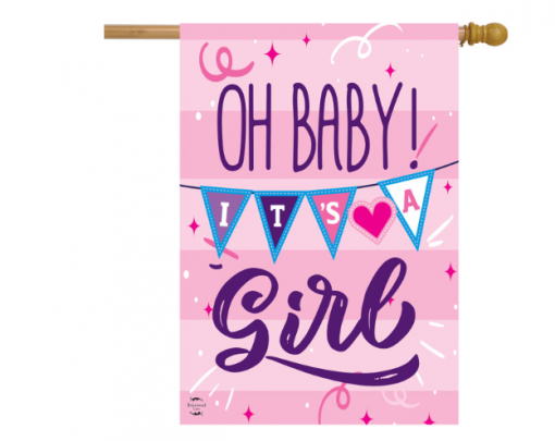 Briarwood Lane Baby Girl Double-Sided House Flag #HFBL-H01806