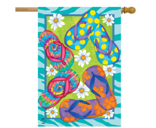 Briarwood Lane Fun Flip Flops Summer House Flag #HFBL-H01808