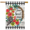 Briarwood Lane Geranium Wreath Summer House Flag #HFBL-H01809