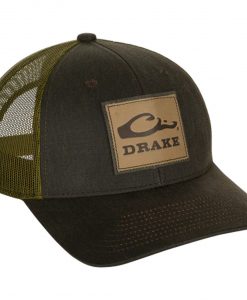 Drake Leather Patch Mesh Cap #DH4160DGR