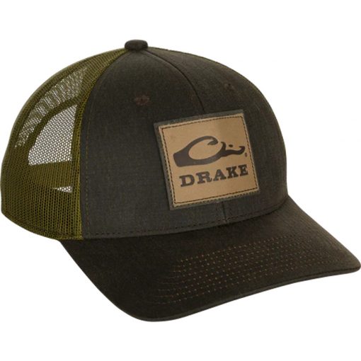 Drake Leather Patch Mesh Cap #DH4160DGR