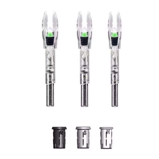 Nockturnal Shift Universal Green Lighted Nocks 3 Pack #NT-831