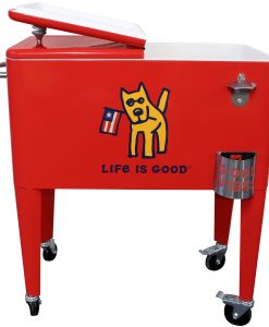 Leah Country Life Is Good Cooler 60qt Dog Flag Red #LG97054