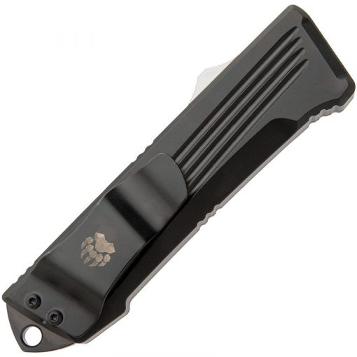 Bear & Son Auto Double Clutch IV Satin D2 Drop Point Knife #BOTF-400-ALBK-S