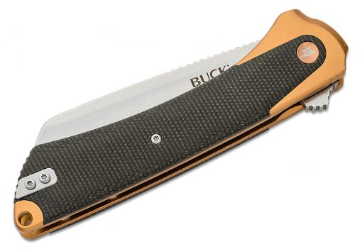 Buck Knives 263 Hiline XL Liner Lock Knife Black Micarta/Copper #0263CPS1