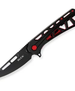 Buck Knives 811 Trace OPS Reverse Tanto Knife Black/Red Aluminum #0811BKS