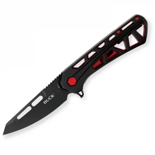 Buck Knives 811 Trace OPS Reverse Tanto Knife Black/Red Aluminum #0811BKS