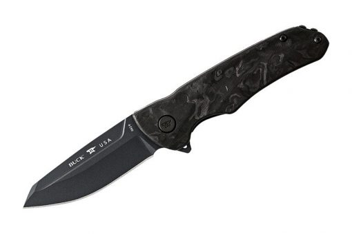 Buck Knives 843 Sprint Ops Flipper Knife Marbled Carbon Fiber Handles #0843CFS