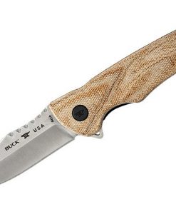 Buck Knives Sprint Pro Flipper Satin S30V Natural Canvas Micarta Folder Knife #0841TNS