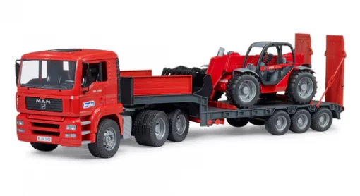 Bruder Toys Man TGA Low Loader Truck With Manitou Loader #BT02774