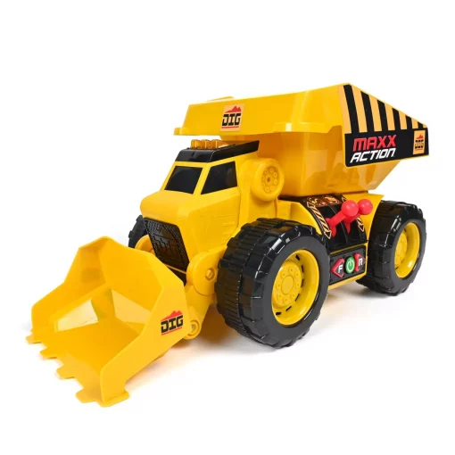 Maxx Action 2-in-1 Dig Rig Dump Truck & Front-End Loader Toy Vehicle #151342