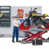 Bruder Toys Bworld Set Motorcycle Service #BT62102