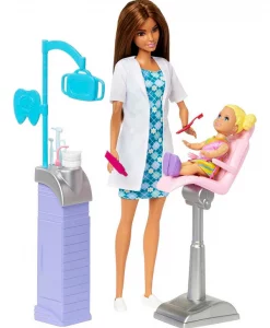 Barbie Careers Dentist Doll & Toddler Patient Doll Playset