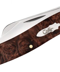 Case Brown Maple Burl Wood Stockman Pocket Knife #64065