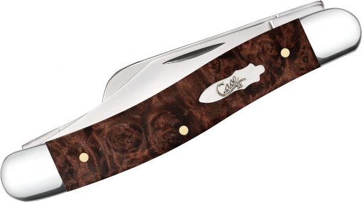 Case Brown Maple Burl Wood Stockman Pocket Knife #64065