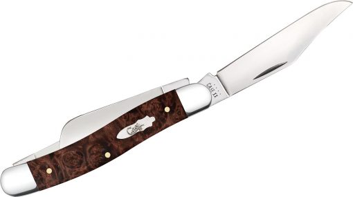 Case Brown Maple Burl Wood Stockman Pocket Knife #64065