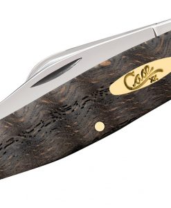 Case Smooth Black Curly Oak Large Stockman Pocket Knife #14004