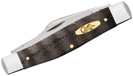 Case Smooth Black Curly Oak Large Stockman Pocket Knife #14004