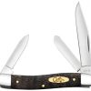 Case Smooth Black Curly Oak Medium Stockman Pocket Knife #14001