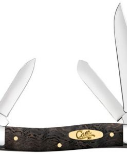 Case Smooth Black Curly Oak Medium Stockman Pocket Knife #14001