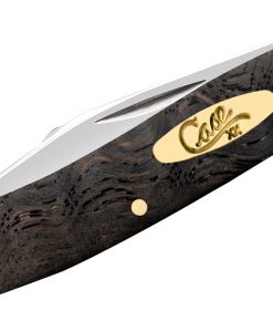 Case Smooth Black Curly Oak Medium Stockman Pocket Knife #14001