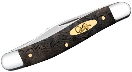 Case Smooth Black Curly Oak Medium Stockman Pocket Knife #14001