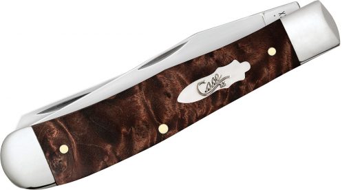 Case Smooth Brown Maple Burl Wood Trapper #64060