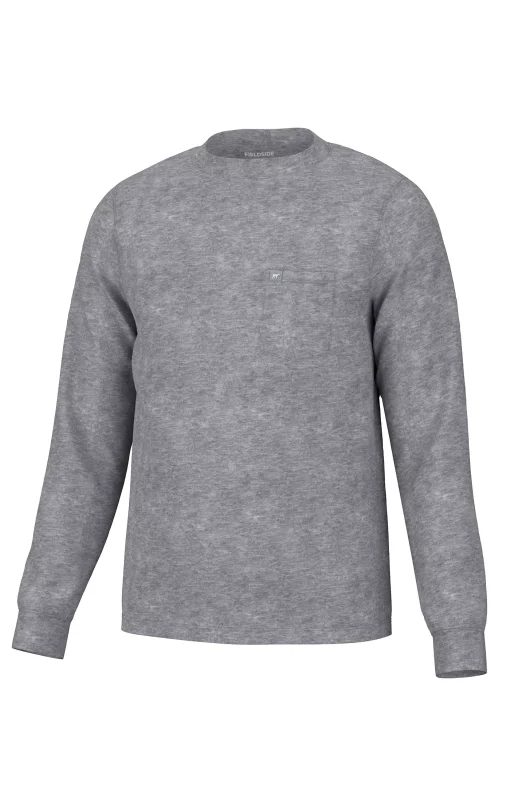 Southern Point Co. Fieldside Long Sleeve Crew Asphalt