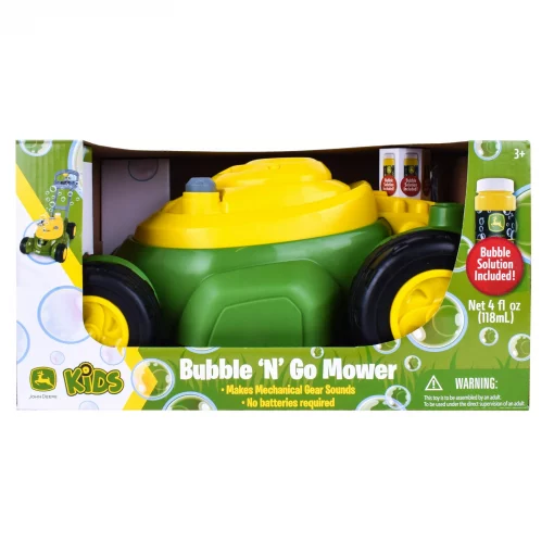 John Deere Bubble-N-Go Toy Lawn Mower Automatic Bubble Machine #151340